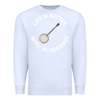 White Banjo Bluegrass Music Traditional Musician Funny Gift Premium Sweatshirt - artisFamous