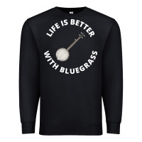 Black Banjo Bluegrass Music Traditional Musician Funny Gift Premium Sweatshirt - artisFamous