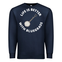 Navy Banjo Bluegrass Music Traditional Musician Funny Gift Premium Sweatshirt - artisFamous