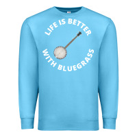 Ocean Blue Banjo Bluegrass Music Traditional Musician Funny Gift Premium Sweatshirt - artisFamous