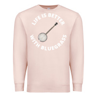 Pale Pink Banjo Bluegrass Music Traditional Musician Funny Gift Premium Sweatshirt - artisFamous