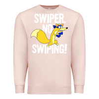 Pale Pink swiper no swiping Premium Sweatshirt - artisFamous