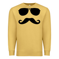 Antique Gold moustache and sunglasses Premium Sweatshirt - artisFamous