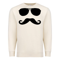 Sandshell moustache and sunglasses Premium Sweatshirt - artisFamous