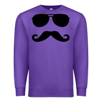 Purple moustache and sunglasses Premium Sweatshirt - artisFamous