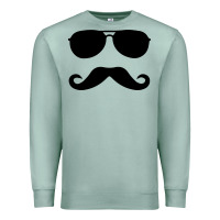 Seafoam moustache and sunglasses Premium Sweatshirt - artisFamous