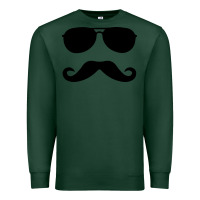 Sports Green moustache and sunglasses Premium Sweatshirt - artisFamous