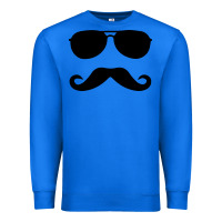 True Royal moustache and sunglasses Premium Sweatshirt - artisFamous