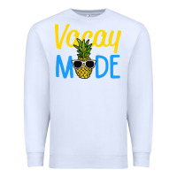 White vacay mode shirt pineapple Premium Sweatshirt - artisFamous