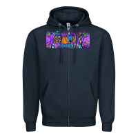 Navy it s spooky season Zipper Hoodie - JahusDesignShop
