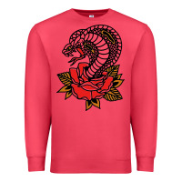 Cardinal the king cobra snake and rose Premium Sweatshirt - artisFamous