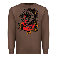Chestnut the king cobra snake and rose Premium Sweatshirt - artisFamous
