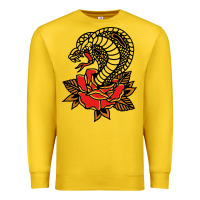 Lemon the king cobra snake and rose Premium Sweatshirt - artisFamous