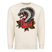 Sandshell the king cobra snake and rose Premium Sweatshirt - artisFamous