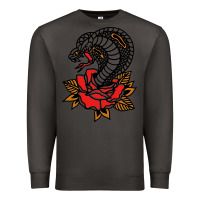 Smoke the king cobra snake and rose Premium Sweatshirt - artisFamous