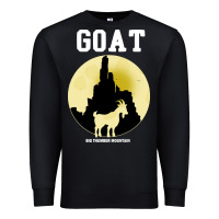 Black big thunder mountain goat Premium Sweatshirt - artisFamous