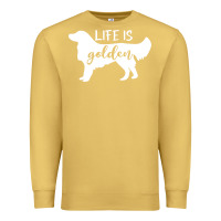 Antique Gold golden retriever - life is golden white Premium Sweatshirt - artisFamous