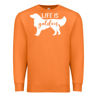 Carrot golden retriever - life is golden white Premium Sweatshirt - artisFamous