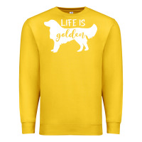 Lemon golden retriever - life is golden white Premium Sweatshirt - artisFamous