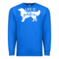 True Royal golden retriever - life is golden white Premium Sweatshirt - artisFamous