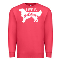 Cardinal golden retriever - life is golden white Premium Sweatshirt - artisFamous