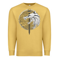 Antique Gold Witcher Wolf Premium Sweatshirt - artisFamous