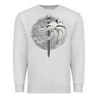 Dove Grey Witcher Wolf Premium Sweatshirt - artisFamous