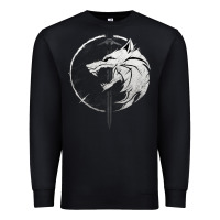 Black Witcher Wolf Premium Sweatshirt - artisFamous