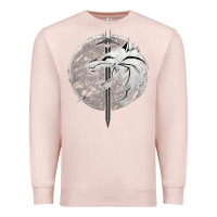 Pale Pink Witcher Wolf Premium Sweatshirt - artisFamous