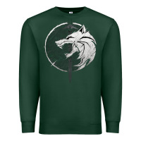 Sports Green Witcher Wolf Premium Sweatshirt - artisFamous