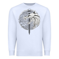 White Witcher Wolf Premium Sweatshirt - artisFamous