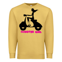 Antique Gold scooter girl Premium Sweatshirt - artisFamous