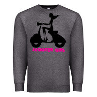 Charcoal Heather scooter girl Premium Sweatshirt - artisFamous