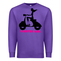 Purple scooter girl Premium Sweatshirt - artisFamous