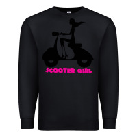 Black scooter girl Premium Sweatshirt - artisFamous