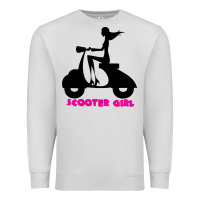 Dove Grey scooter girl Premium Sweatshirt - artisFamous