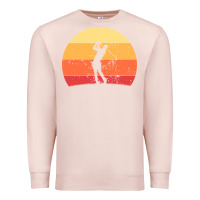 Pale Pink Vintage Retro Golf | Golfers Premium Sweatshirt - artisFamous