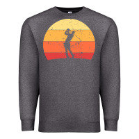 Charcoal Heather Vintage Retro Golf | Golfers Premium Sweatshirt - artisFamous