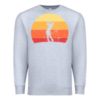 Heather Grey Vintage Retro Golf | Golfers Premium Sweatshirt - artisFamous