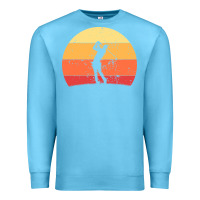 Ocean Blue Vintage Retro Golf | Golfers Premium Sweatshirt - artisFamous