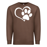 Chestnut dog dad mom puppy shirt love dogs paw print heart women men  shirt Premium Sweatshirt - artisFamous