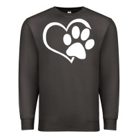 Dog Dad Mom Puppy Shirt Love Dogs Paw Print Heart Women Men  Shirt Premium Sweatshirt | Teevron