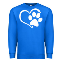 True Royal dog dad mom puppy shirt love dogs paw print heart women men  shirt Premium Sweatshirt - artisFamous