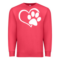 Cardinal dog dad mom puppy shirt love dogs paw print heart women men  shirt Premium Sweatshirt - artisFamous