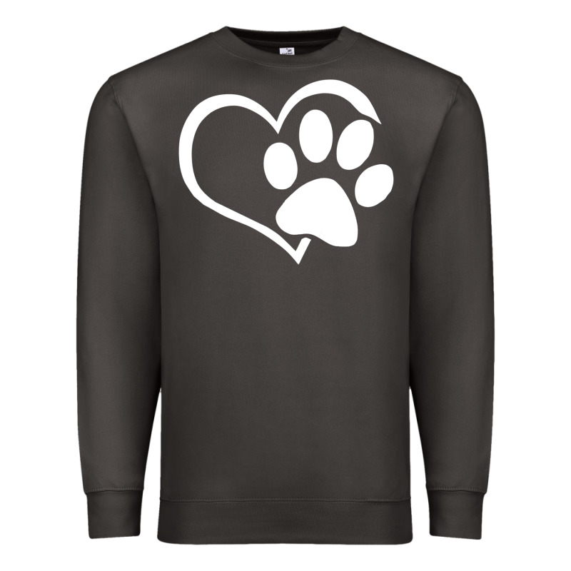 Dog Dad Mom Puppy Shirt Love Dogs Paw Print Heart Women Men  Shirt Premium Sweatshirt by artisFamous | Teevron