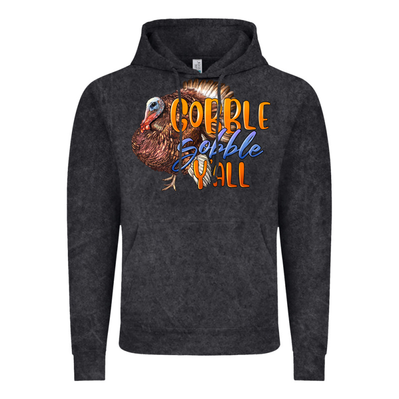 Fall Gobble Gobble Y'all Vintage Hoodie by LillyAllenDesigns | Teevron