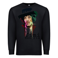 Black jimi hendrix Premium Sweatshirt - artisFamous