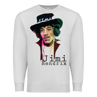 Dove Grey jimi hendrix Premium Sweatshirt - artisFamous