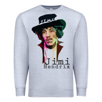 Heather Grey jimi hendrix Premium Sweatshirt - artisFamous