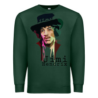 Sports Green jimi hendrix Premium Sweatshirt - artisFamous